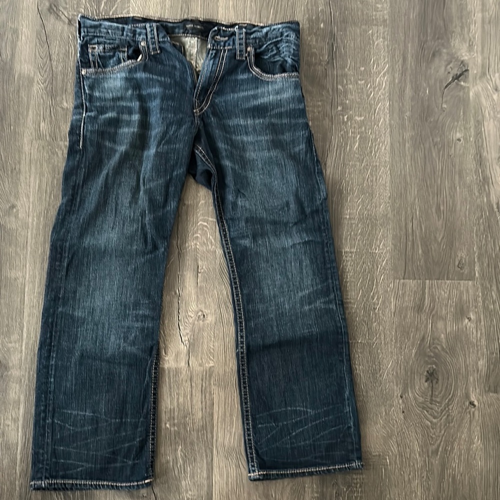 Men’s silver jeans Zac 33w 30L  excellent condition
